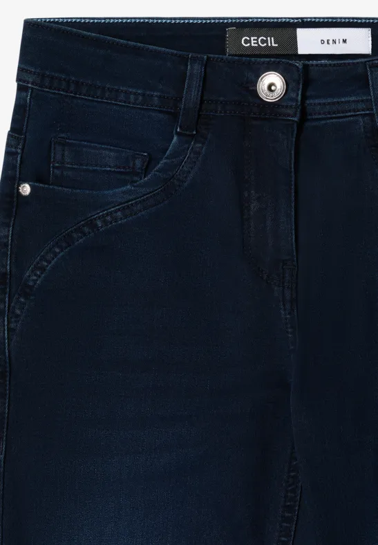 Damen Straight Leg Jeans mit hohem Bund