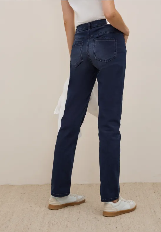Damen Straight Leg Jeans mit hohem Bund