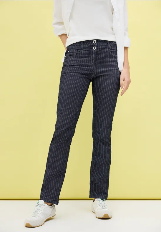 Damen Straight Leg Jeans mit hohem Bund