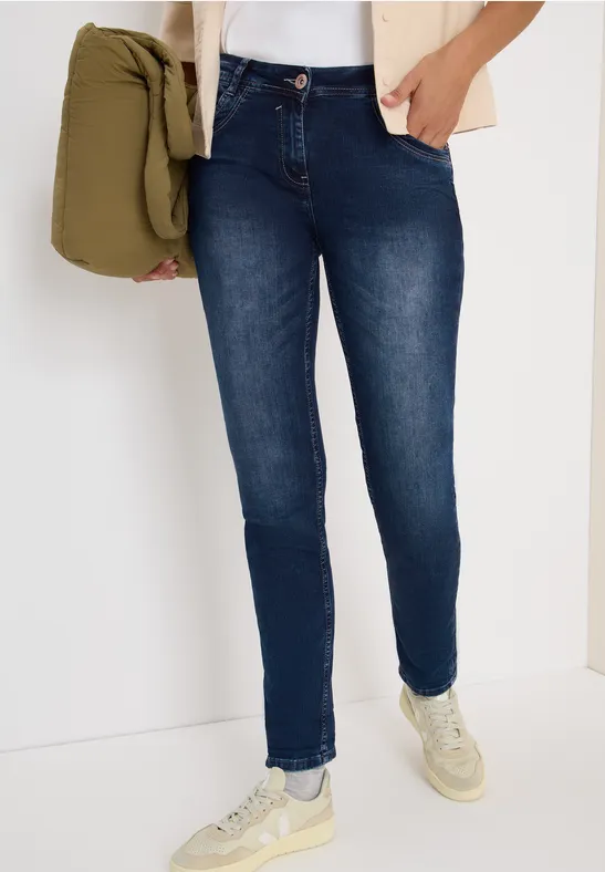 Damen Straight Leg Jeans mit hohem Bund
