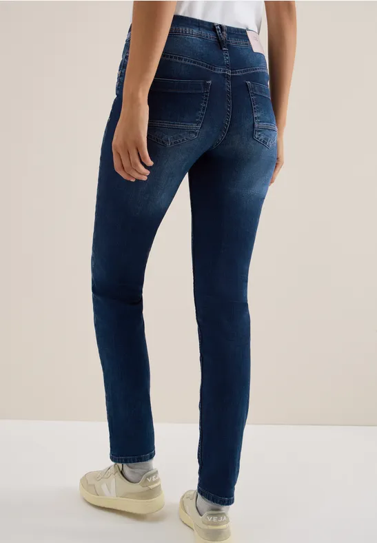 Damen Straight Leg Jeans mit hohem Bund