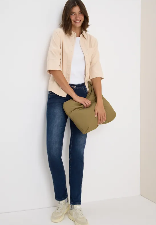 Damen Straight Leg Jeans mit hohem Bund