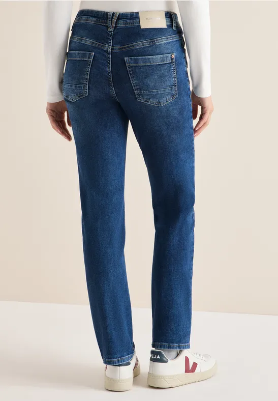 Damen Straight Leg Jeans mit hohem Bund