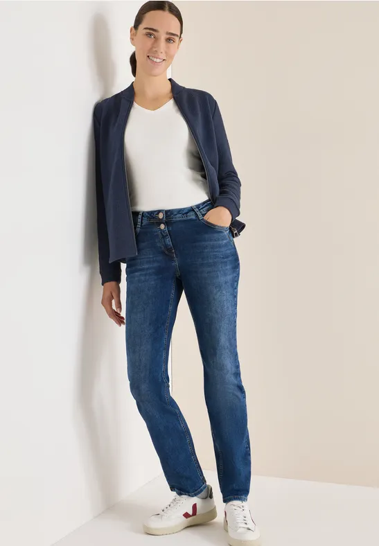 Damen Straight Leg Jeans mit hohem Bund