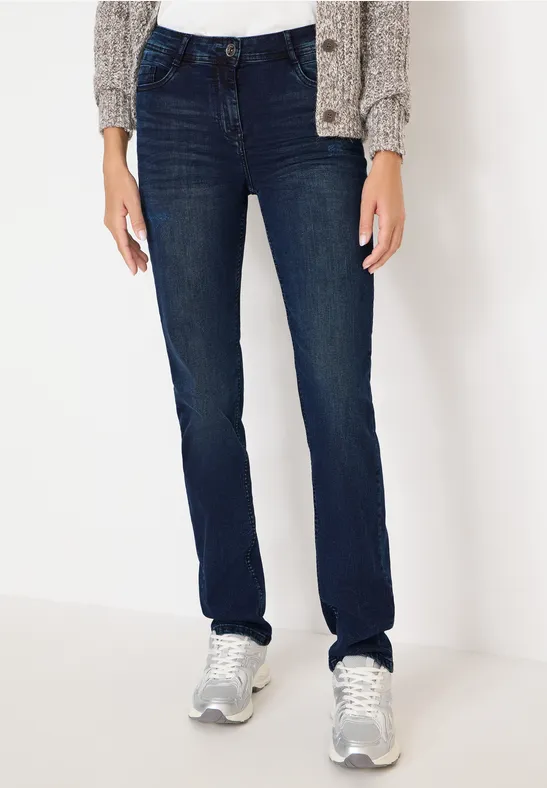 Damen Straight Leg Jeans mit hohem Bund