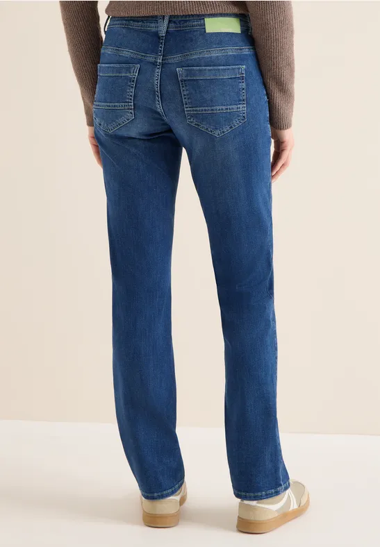 Damen Straight Leg Jeans mit hohem Bund