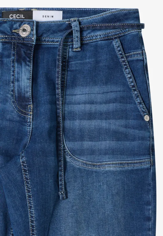 Damen Straight Leg Jeans mit hohem Bund