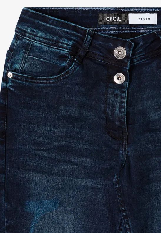 Damen Straight Leg Jeans mit hohem Bund