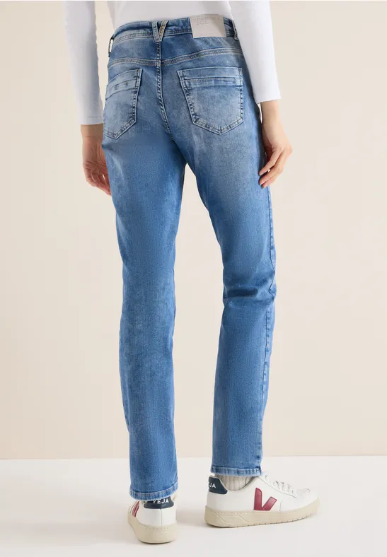 Damen Straight Leg Jeans mit hohem Bund
