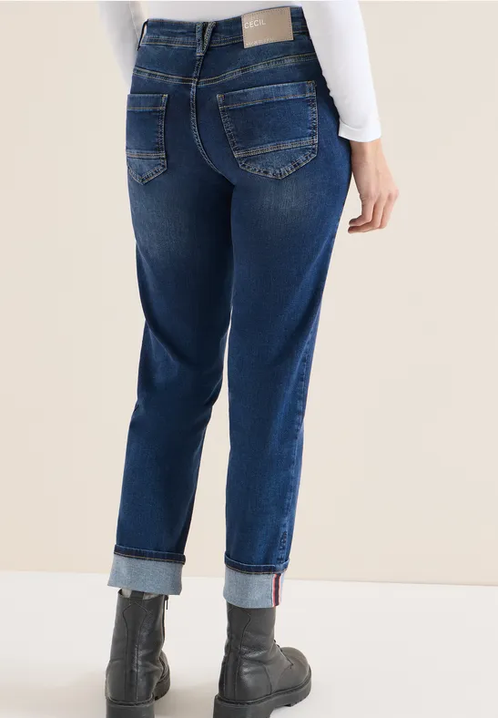 Damen Straight Leg Jeans mit hohem Bund
