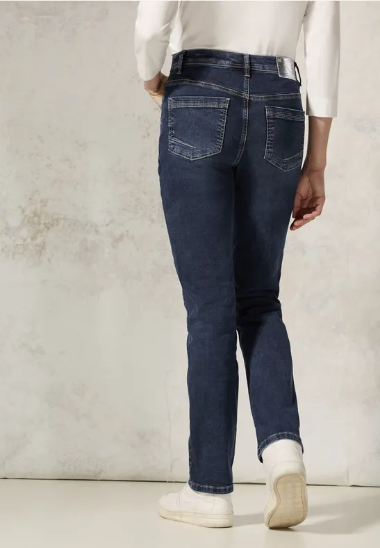 Damen Straight Leg Jeans mit hohem Bund
