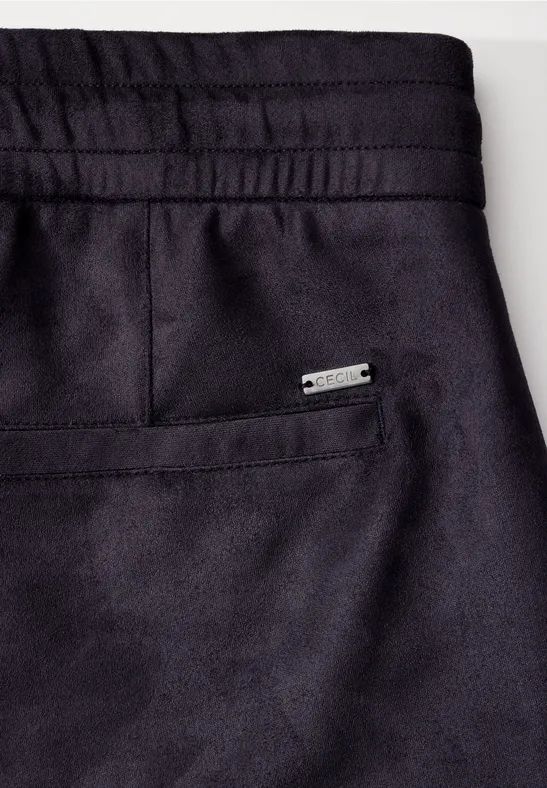 Damen Velours-Hose mit weitem Bein