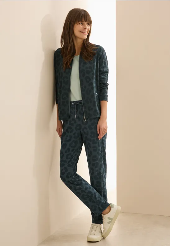 Damen Loungehose mit Leopardenmuster