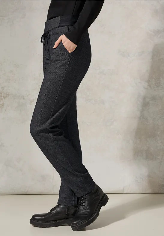 Gemusterte Damen-Hose im Casual Fit