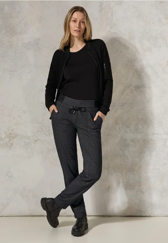 Gemusterte Damen-Hose im Casual Fit