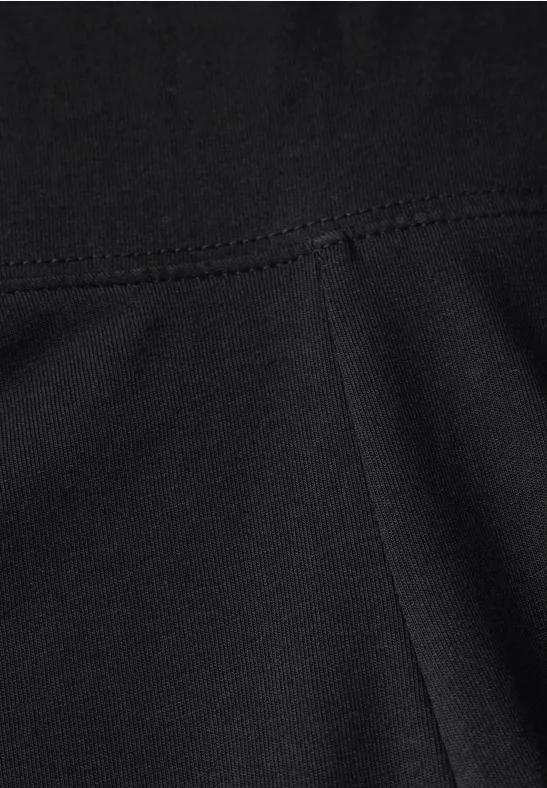 Schwarze, hoch taillierte Stretch-Leggings