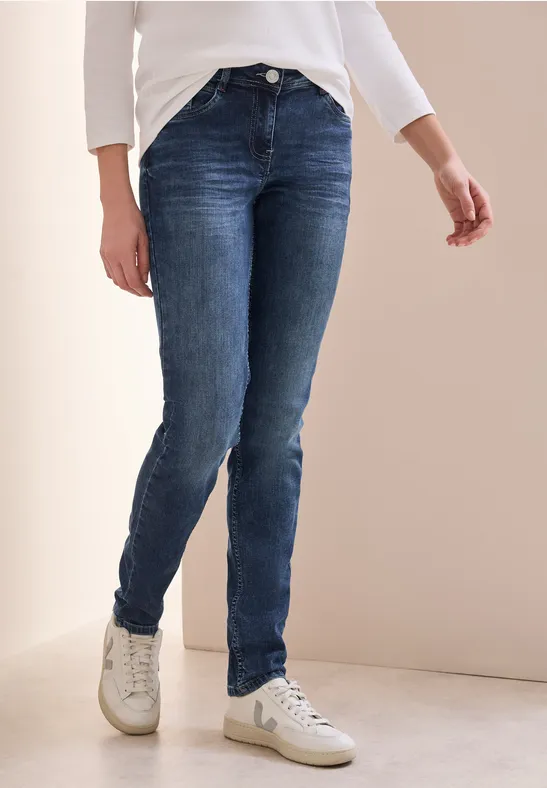 Damen Jeans im Casual Fit, schmale Beine