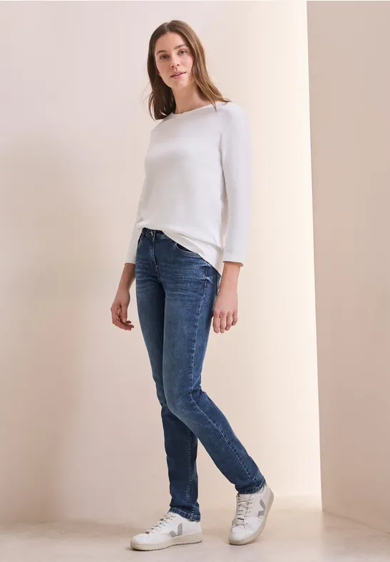 Damen Jeans im Casual Fit, schmale Beine