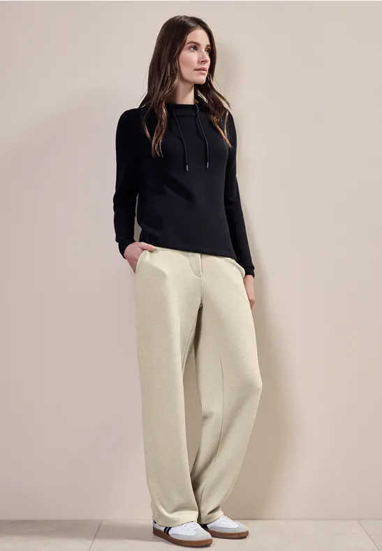Damen High Waist Hose mit Glitzerdetails