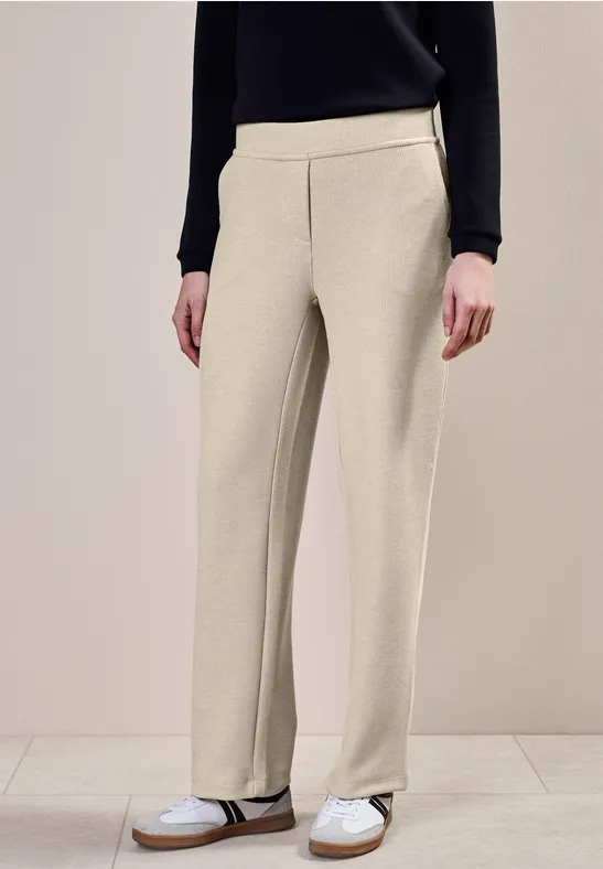 Damen High Waist Hose mit Glitzerdetails