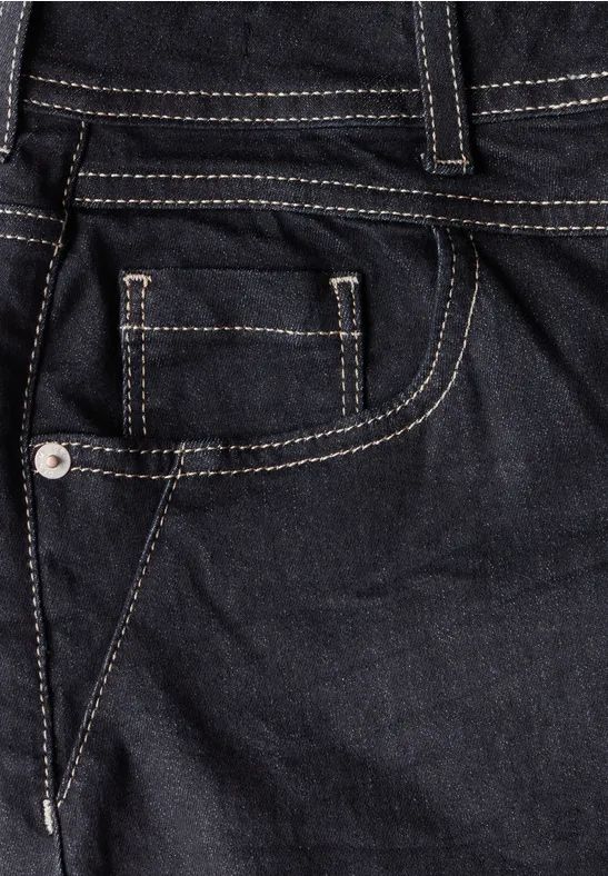 Cropped Jeans mit weitem Bein