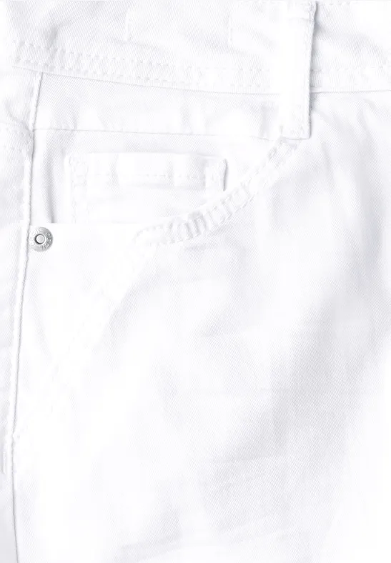 Damen Weiße Capri Jeans Schlankes Bein