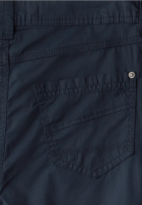 Lässige Cropped Hose mit Umschlag