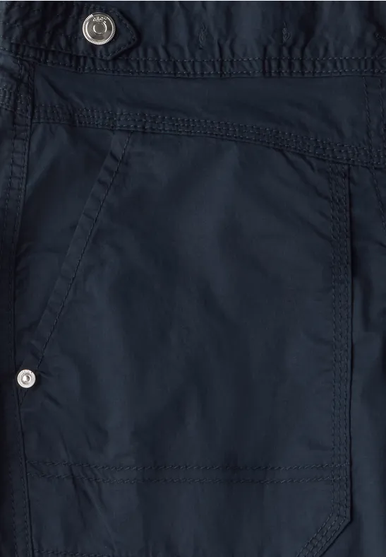 Lässige Cropped Hose mit Umschlag
