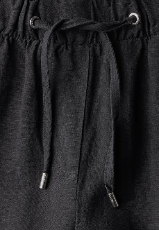 Weite Hose aus Leinenmischung