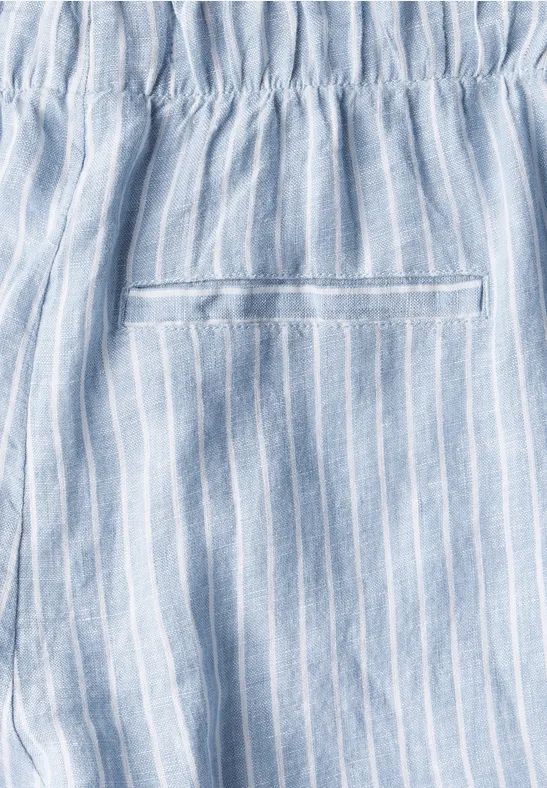 Weite Leinenhose mit Kordelzug