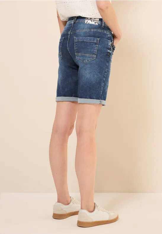 Denim Bermuda Shorts High Waist