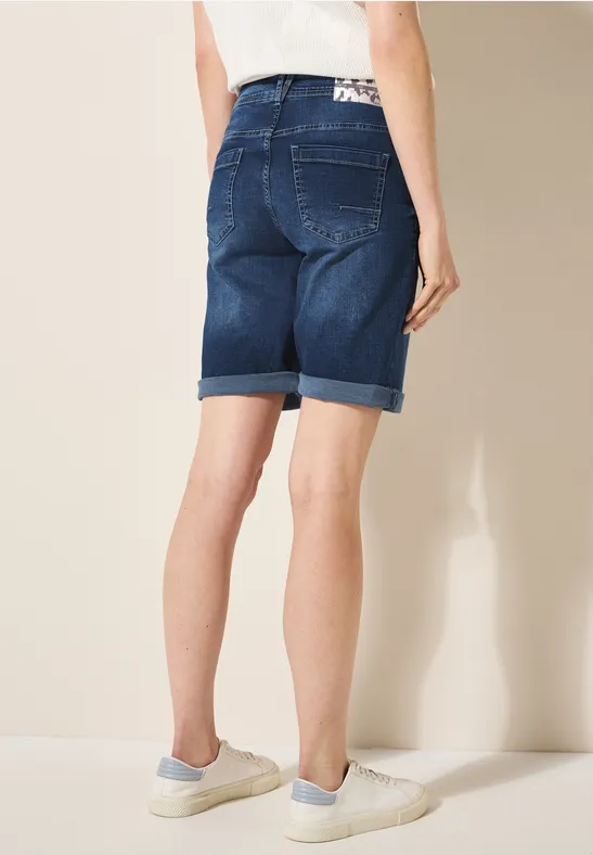 Denim Bermuda Shorts High Waist