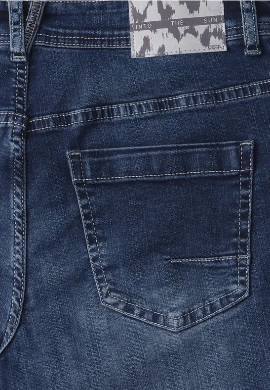 Denim Bermuda Shorts High Waist
