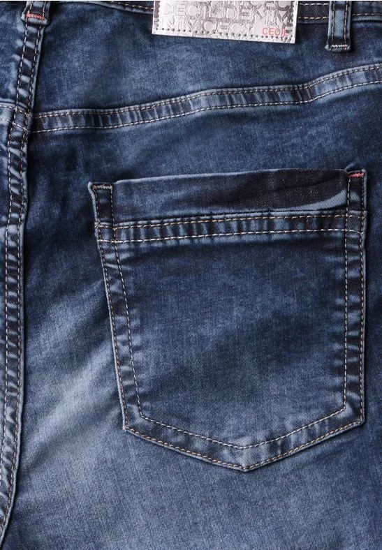 Denim Bermuda Shorts High Waist