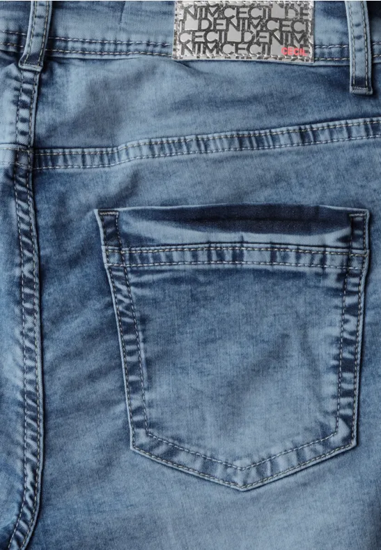 Denim Bermuda Shorts High Waist