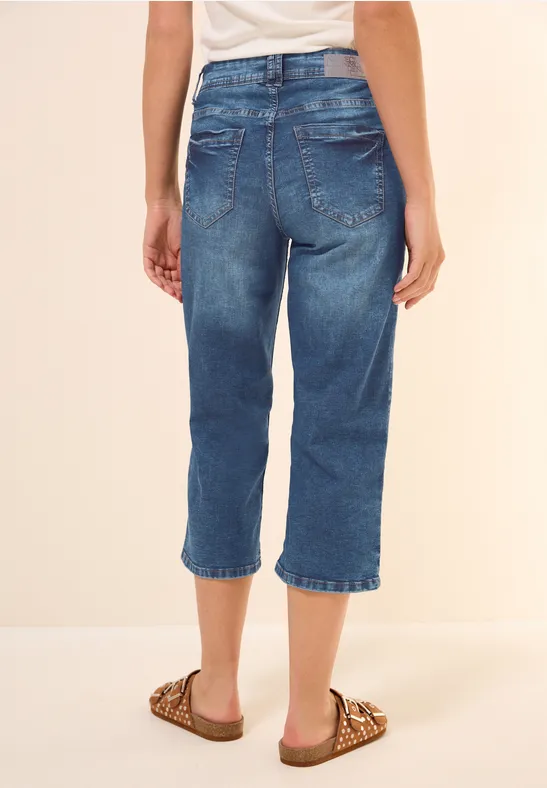 Damen 3/4 Jeans mit weitem Bein