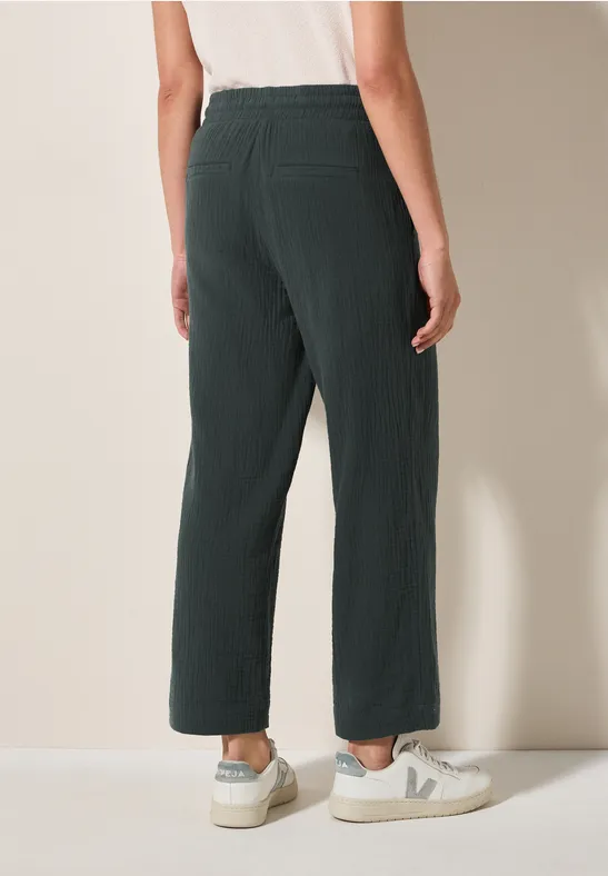 Weitbein Baumwoll-Musselin Hose