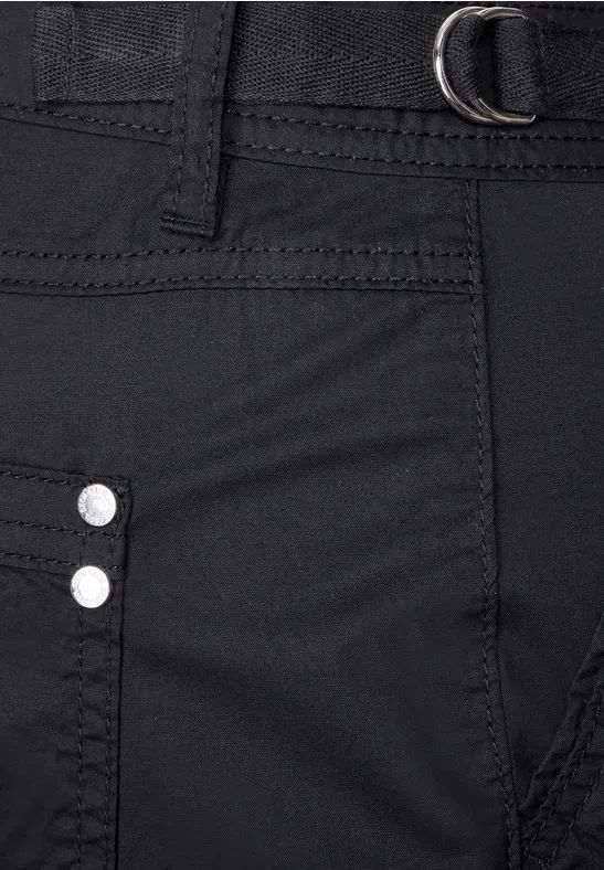 Cropped Cargo-Hose mit Reißverschlussdetail