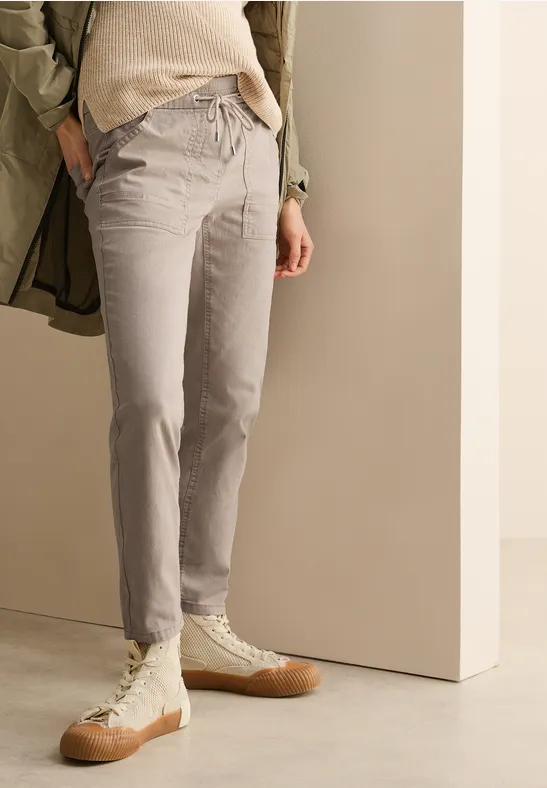 Damen Casual Fit Hose im Used-Look