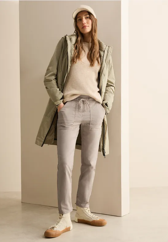 Damen Casual Fit Hose im Used-Look