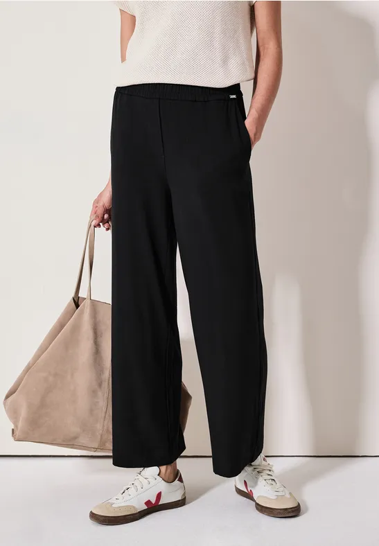 Damen Wide Leg Jerseyhose