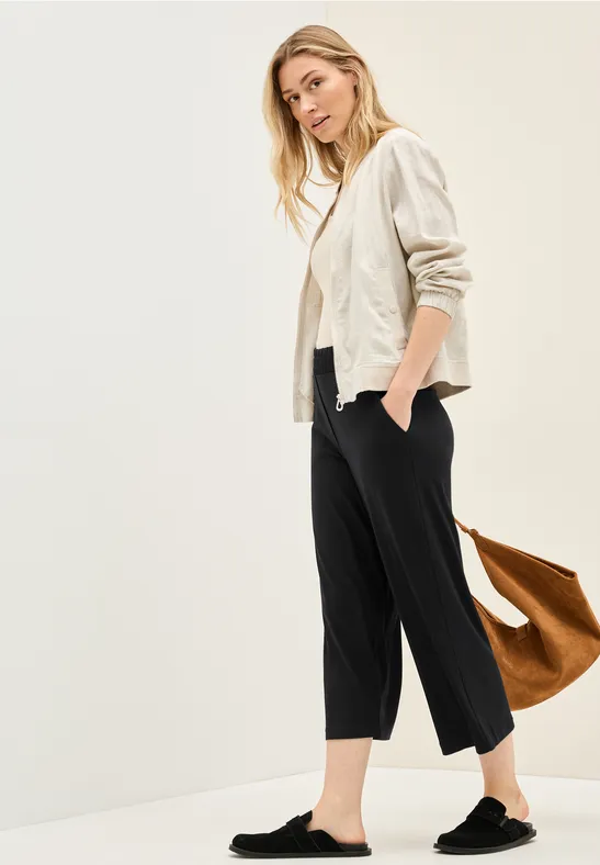 Damen Wide Leg Jerseyhose