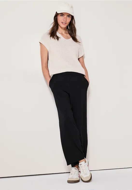 Damen Wide Leg Jerseyhose