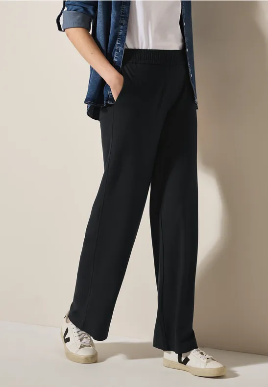 Damen Wide Leg Jerseyhose