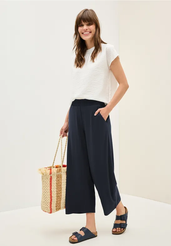 Komfortable High-Waist Wide Leg Hose