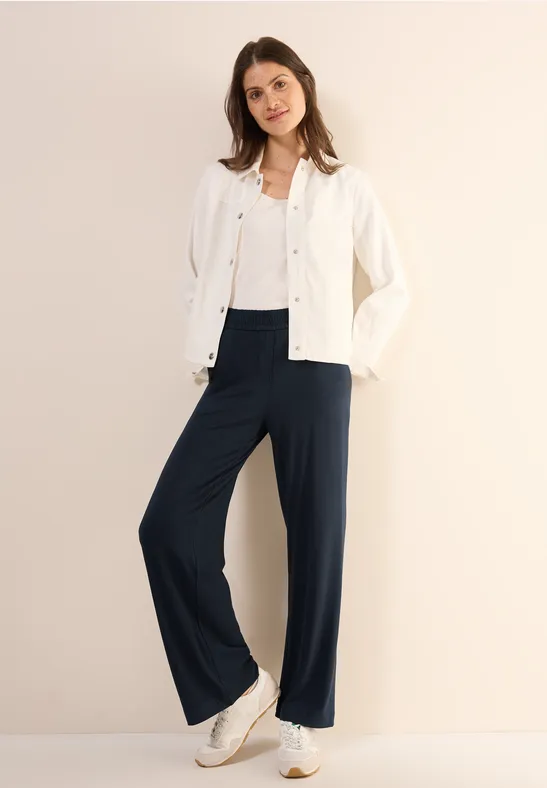 Komfortable High-Waist Wide Leg Hose