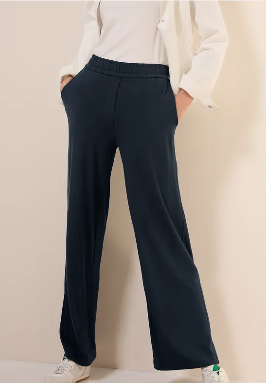 Komfortable High-Waist Wide Leg Hose