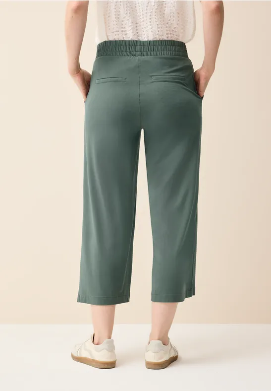 Weite Jerseyhose in Cropped-Länge