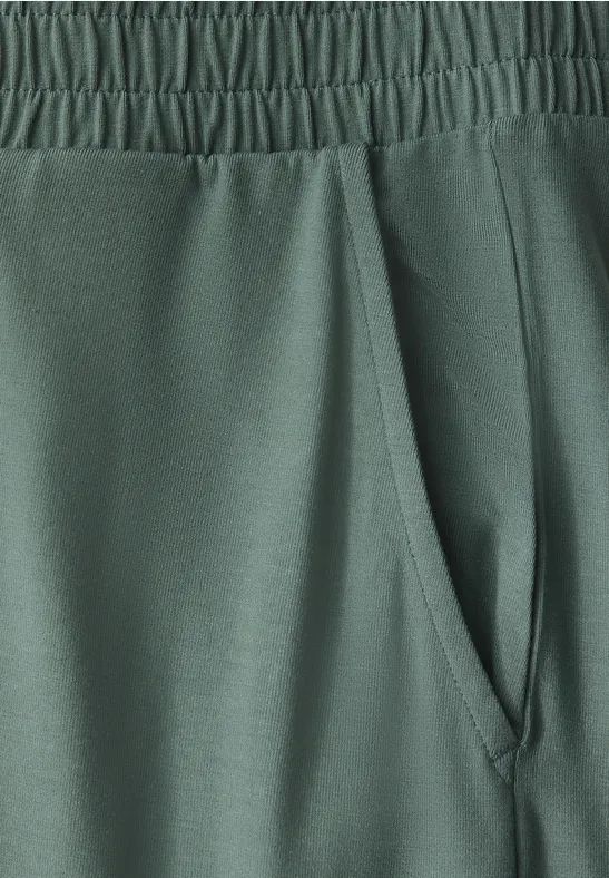 Weite Jerseyhose in Cropped-Länge
