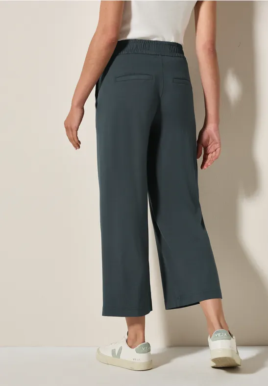 Weite Jerseyhose in Cropped-Länge